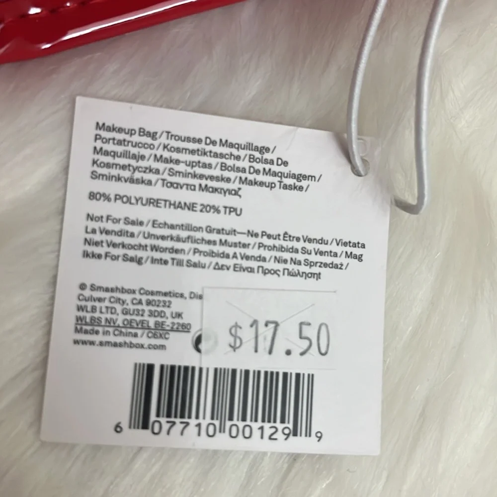 NWT Smashbox Red Cosmetic Bag